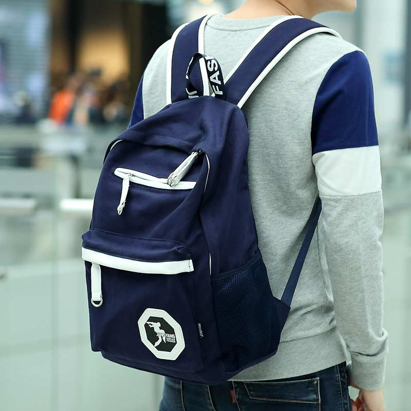 新款运动休闲帆布双肩包女韩版 潮中学生书包电脑背包男包旅行包