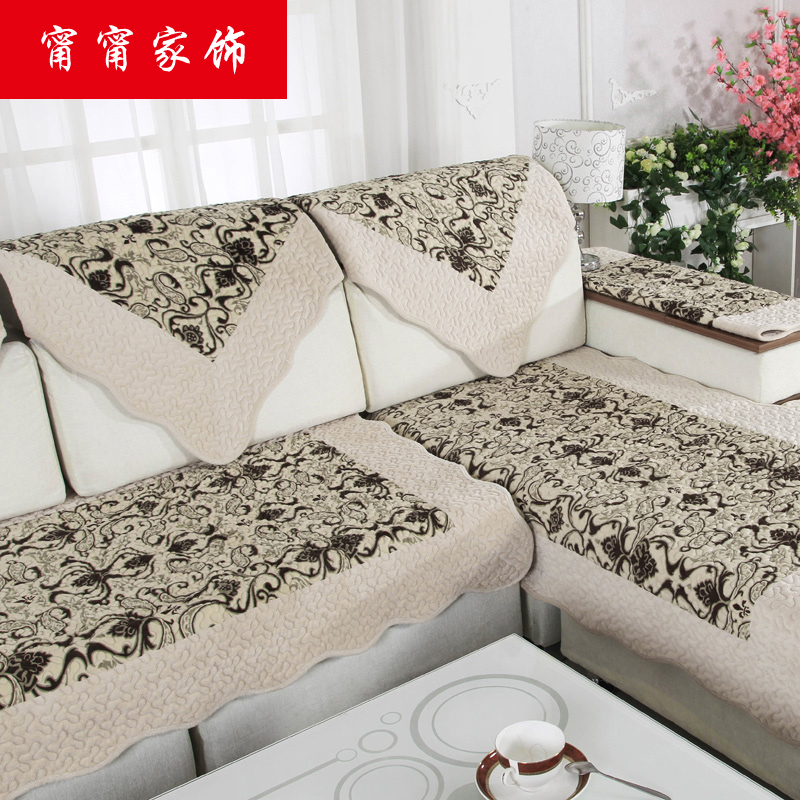 现代家居高档冬季短毛绒沙发垫坐垫布艺加厚沙发垫欧式沙发坐垫