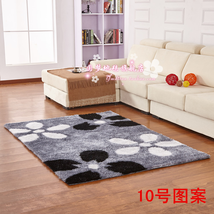 特价简约欧式客厅地毯韩国丝亮丝茶几沙发地毯卧室床边地毯垫定制