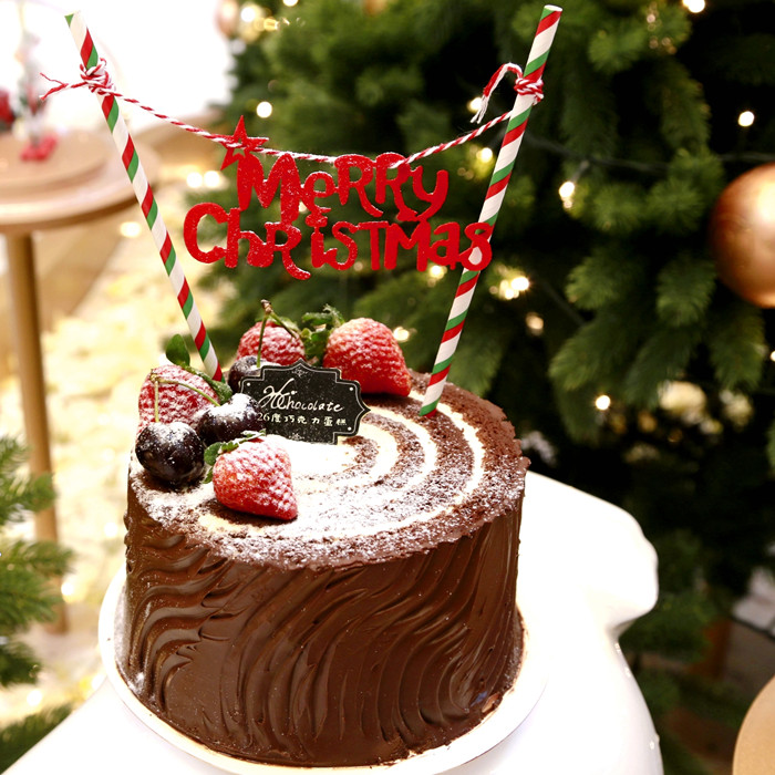 圣诞全新柴木蛋糕/巧克力蛋糕/生日/26度巧克力蛋糕 重庆配送