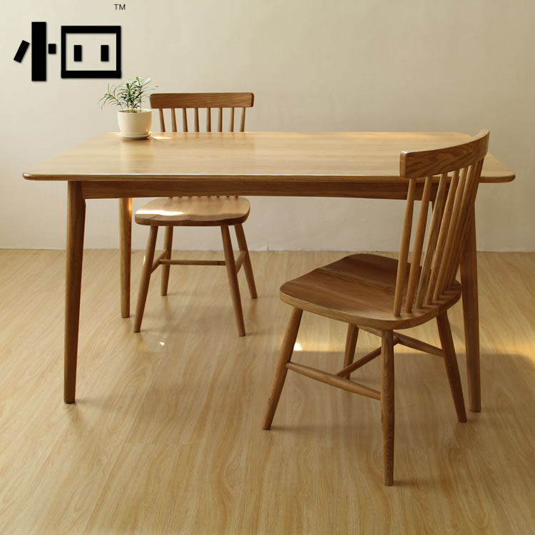 设计师桌子实木餐桌 日式全实木六人组合餐桌椅 宜家简约现代餐桌