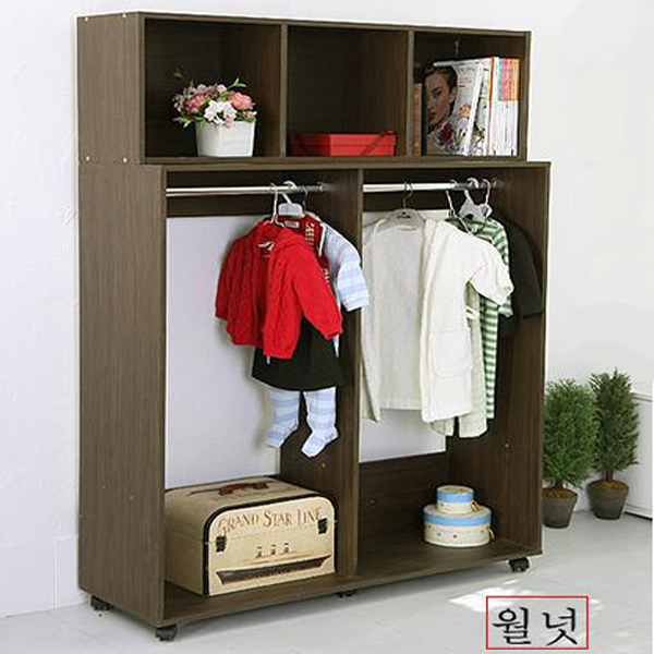 特价韩式衣橱实木衣柜简易宜家儿童可移动小衣柜简约现代不带门