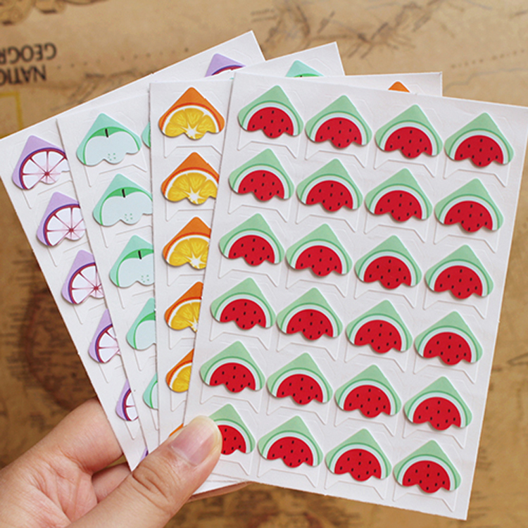 韩国创意手工DIY相册必备工具配件 可爱水果角贴 一张24枚
