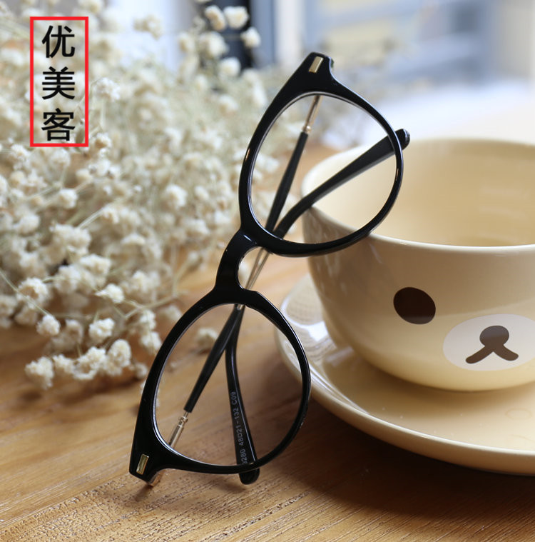 新韩国透明框眼镜复古金属近视眼镜框文艺镜架瘦脸清新平光镜