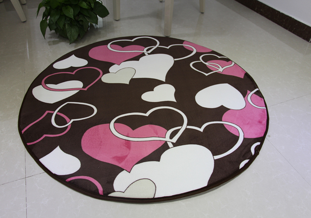 特价圆形珊瑚绒 电脑椅地毯地垫 瑜伽 玄关 飘窗休闲地毯