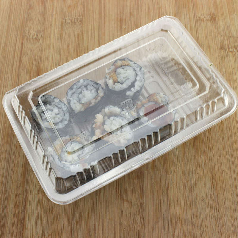 打包盒 寿司盒子透明一次性饭盒10个 带盖便当盒 塑料快餐盒子