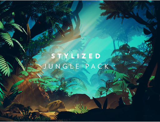 代购 Unity3D场景模型 卡通原始森林 Stylized Jungle Pack包更新