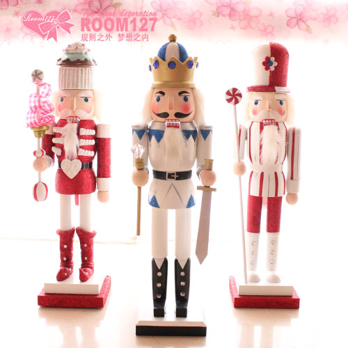 room127包邮新品糖果王国的守护者38cm胡桃夹子木偶装饰摆件礼物