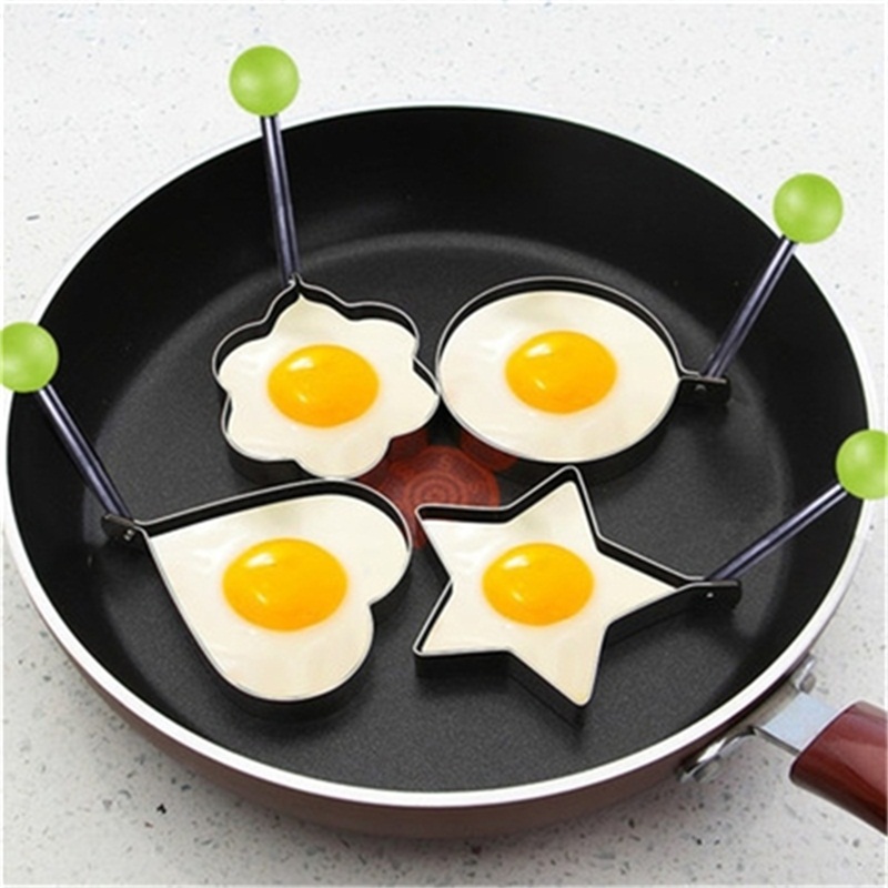【天天特价】4件套 不锈钢煎蛋器爱心形荷包蛋煎鸡蛋模型煎饼模具