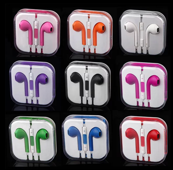 苹果 iPhone5s/6puls糖果彩色线控耳机 5代超音质 立体声带麦耳塞