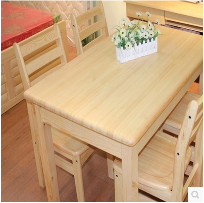 特价简约小户型实木餐桌椅组合4人6人宜家厨房松木餐桌饭桌长方桌