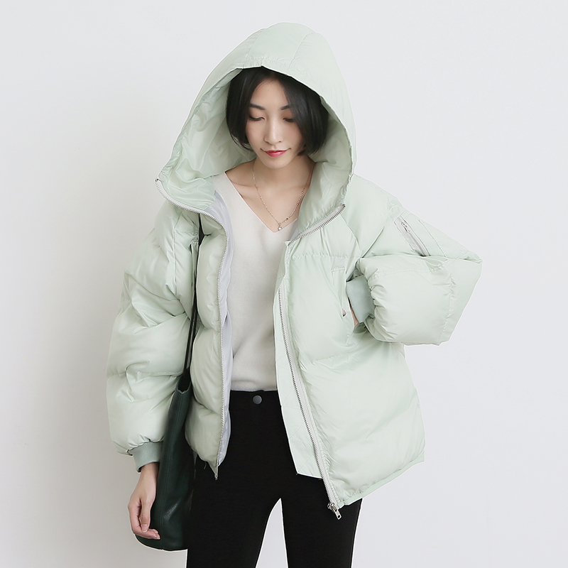 2016冬装韩版学生面包服女棉衣短款羽绒棉服纯色连帽保暖加厚外套