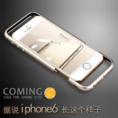 苹果5s手机壳iphone6S4.7寸金属边框保护套plus超薄5.5外壳圆弧形