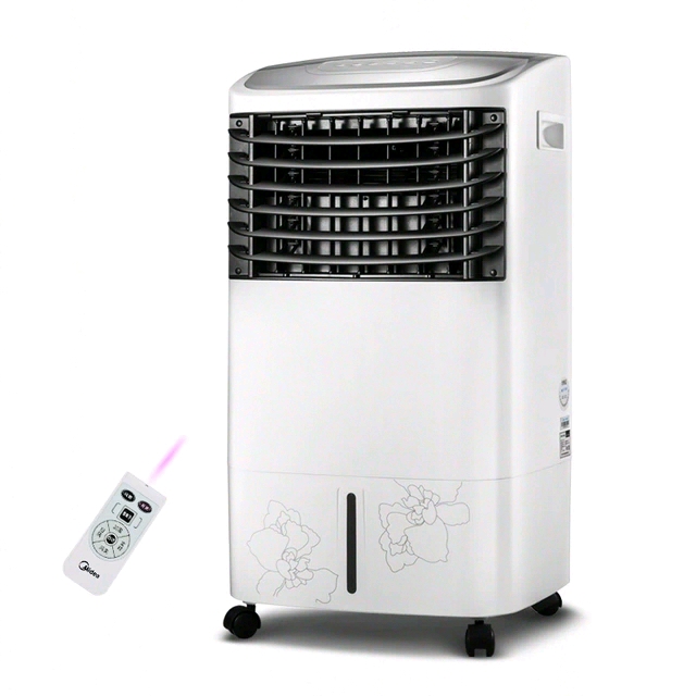 美的空调扇 单冷遥控加湿冷风机家用静音水冷移动无叶风扇AC120-G
