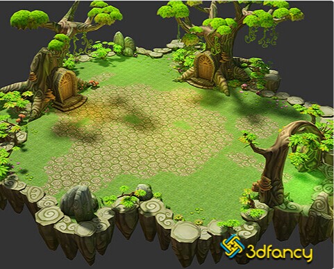Unity3d场景模型 模块魔幻卡通场景Floating Islands Pack 包升级