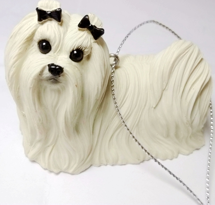 马尔济斯犬模型树脂工艺摆件仿真狗犬个性礼品玩具爱车装饰品摆件