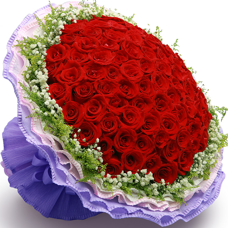 99朵红玫瑰花束深圳鲜花速递合肥北京杭州广州重庆武汉上海送花店