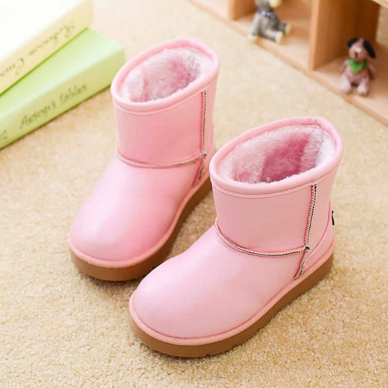 2015冬季儿童雪地靴男童女童加绒加厚保暖棉鞋防水防滑套脚靴子潮