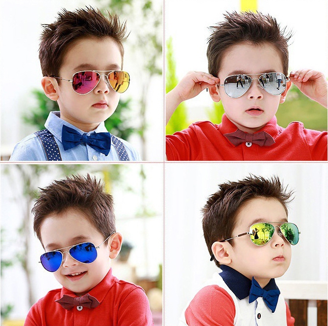 正品儿童太阳镜 墨镜蛤蟆镜 防紫外线眼镜 潮男女童小孩反光眼睛