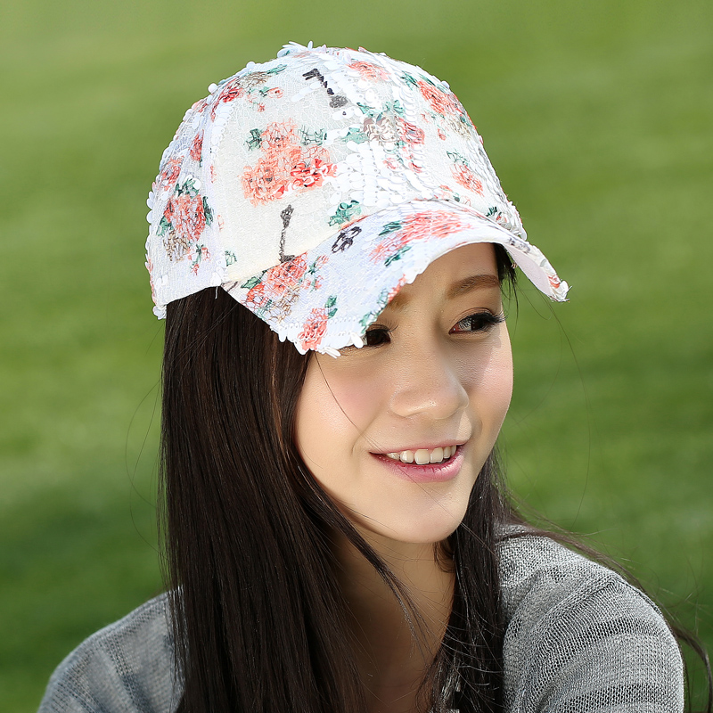 2015春夏新款棒球帽子女韩版 亮片太阳帽 户外休闲运动遮阳鸭舌帽
