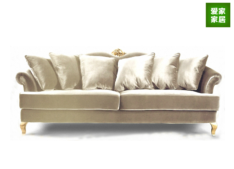 欧式布艺沙发实木雕花单双三人组合美式乡村宜家韩式客厅沙发
