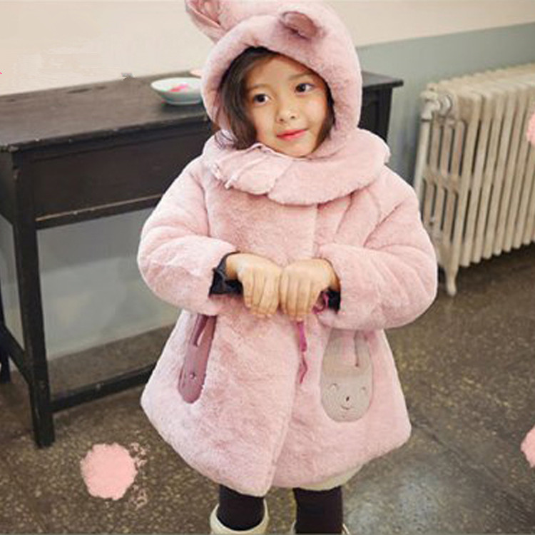 韩版女童棉衣外套2015冬款女童可爱棉衣加厚款羊羔绒棉袄