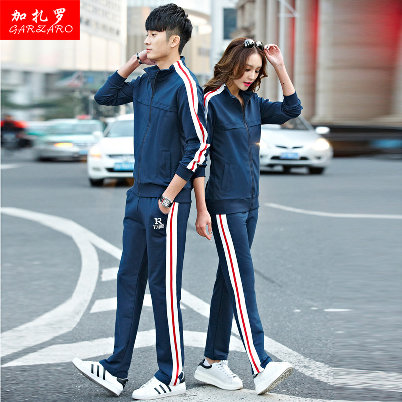 中学生班服情侣装秋季新款韩版卫衣两件套男女工作比赛服运动套装