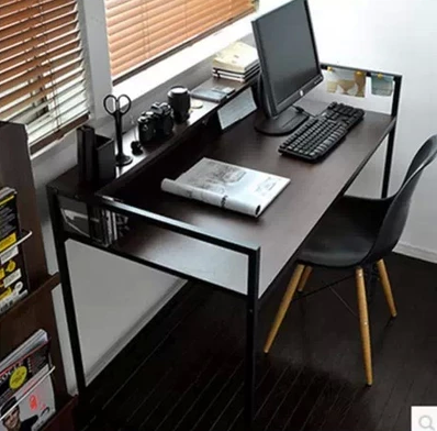 简易电脑桌台式钢木桌家用笔记本学习桌办公桌培训桌会议桌可定制