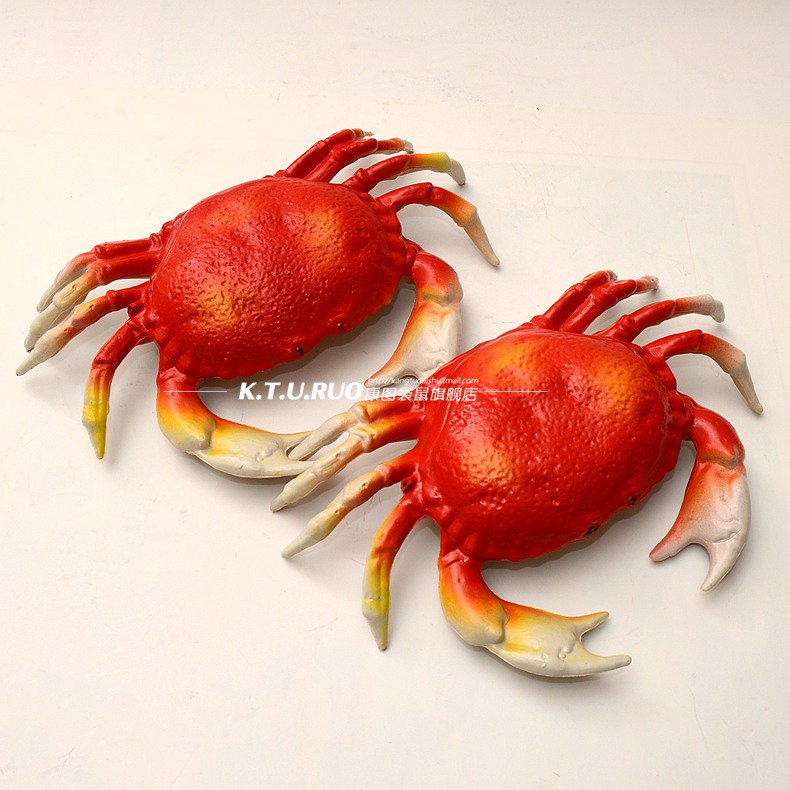 仿真塑料螃蟹海鲜食物食品模型家居装饰酒店餐厅样板摆设摄影道具