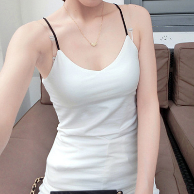 2014夏装韩版新款超舒服莫代尔修身性感V领打底衫小吊带小背心女