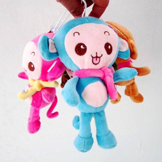 围巾猴公仔小猴子毛绒玩具批发猴年吉祥物公司活动新年礼物猴娃娃