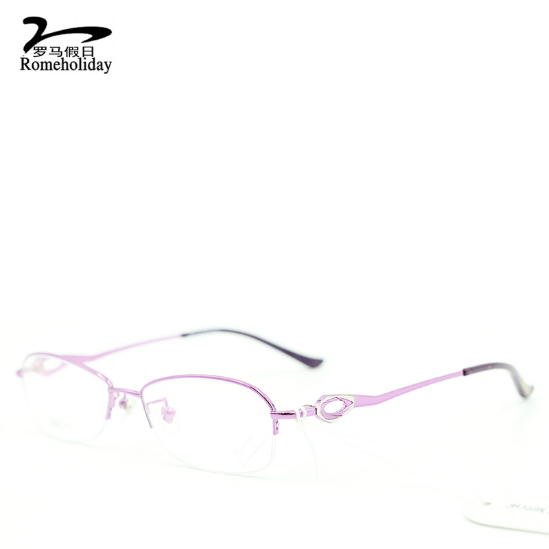 新款罗马假日眼镜框半框近视眼镜时尚气质休闲女款眼镜架 7686