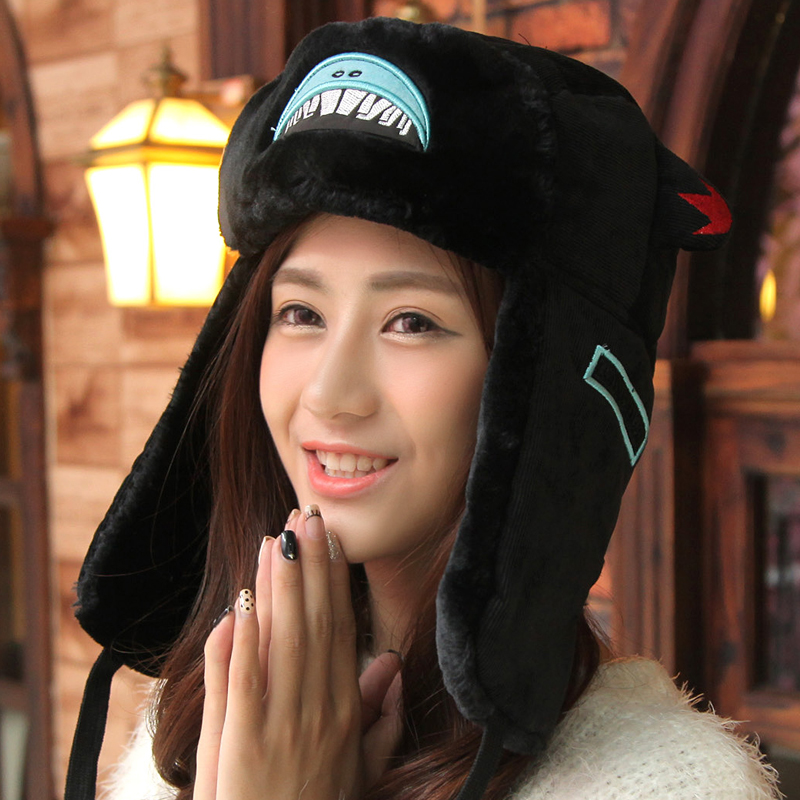 雷锋帽男女冬天韩版保暖加厚加绒口罩护耳帽子骑车滑雪防风毛绒帽