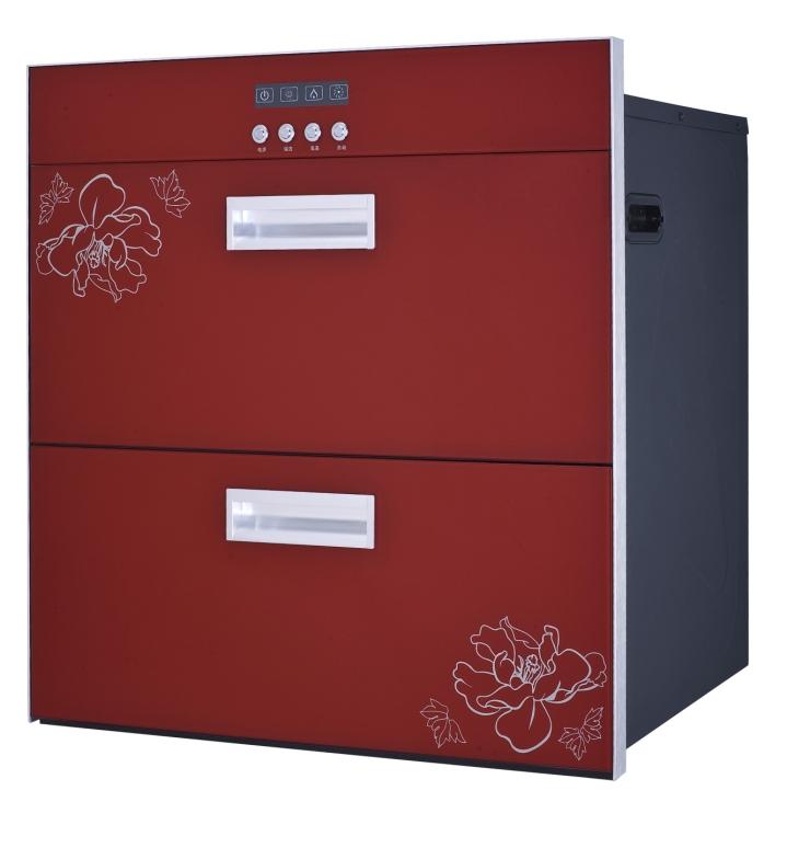 家用嵌入式消毒柜 镶嵌式家用不锈钢碗柜双门红色高温正品特价