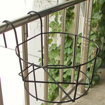 简约现代时尚栏杆窗台室外墙上悬挂工艺金属装饰吊兰绿萝花架花几