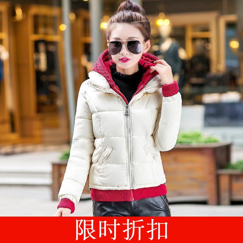 短款2015新款冬季韩版小棉袄女外套修身显瘦连帽时尚女士棉衣加厚