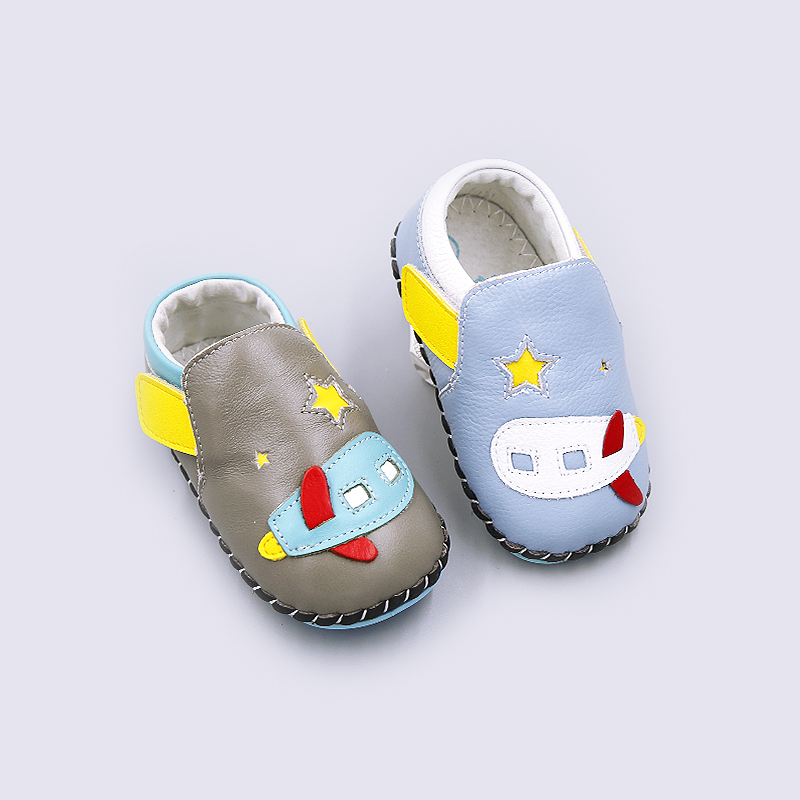 菲尼尔秋季新款男宝宝学步鞋卡通婴儿鞋子0-1岁宝宝软底鞋手工鞋