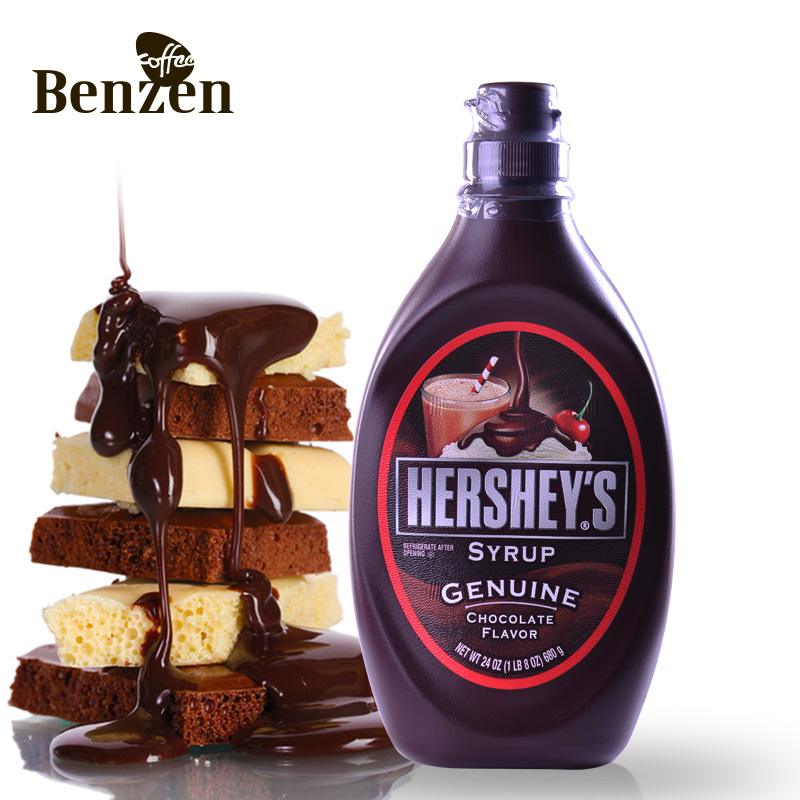 美国原装进口HERSHEY'S好时巧克力酱代可可脂摩卡咖啡用680克