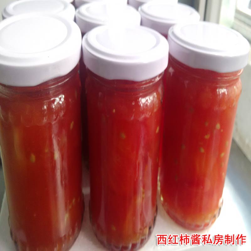 新疆西红柿酱私房制作富含番茄红素汁无色素添加剂纯生态特产包邮
