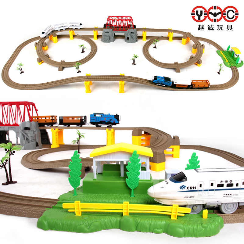 托马斯和谐号电动轨道火车套装玩具小火车动车组合益智拼装玩具