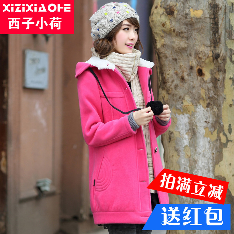 西子小荷2015年少女冬装毛呢外套新款韩版呢子大衣学生冬装外衣女
