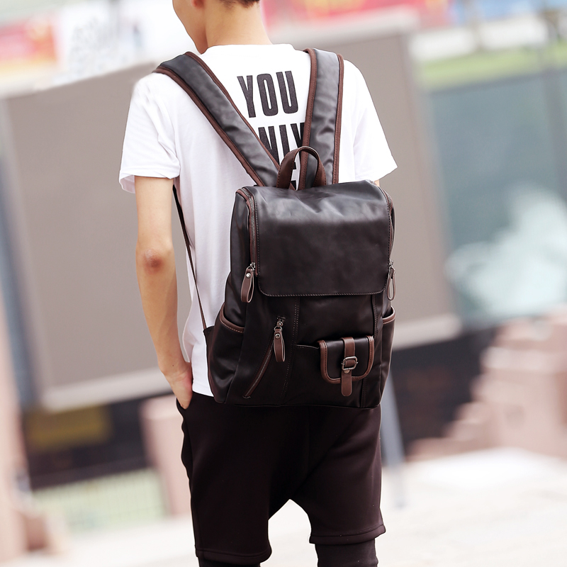男韩版双肩包 休闲 男士背包韩版学生书包时尚潮流运动旅行电脑包
