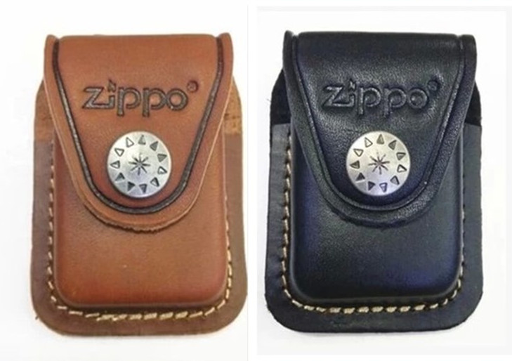 原装正版zippo打火机皮套 zippo配件真皮打火机套棕色 黑色 包邮