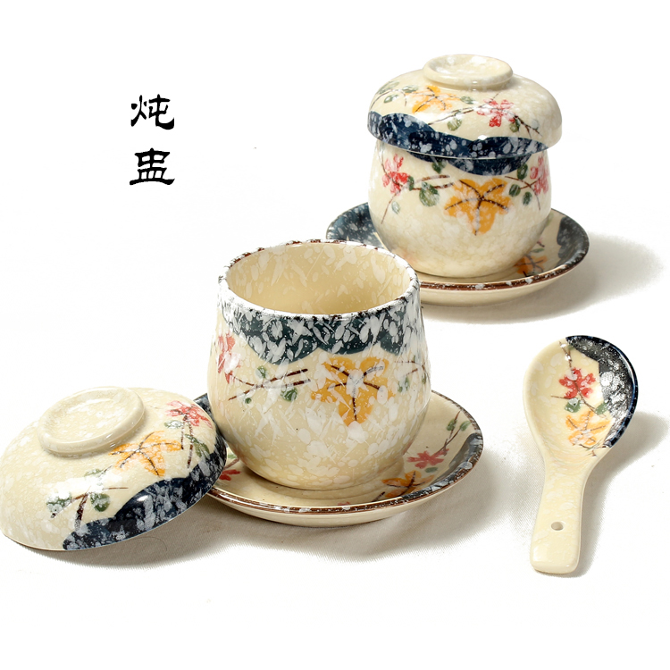 日韩陶瓷餐具药膳补品炖盅甜品盅隔水蒸燕窝带盖蒸蛋茶杯茶碗专用