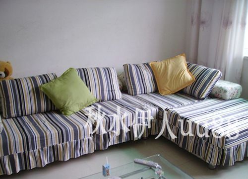 2388灰色条纹加厚帆布窗帘订做沙发巾沙发坐垫套沙发垫套15元/米