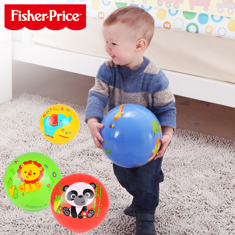 费雪儿童小皮球婴儿玩具球类拍拍球幼儿园专用0-1-2-3岁宝宝玩具