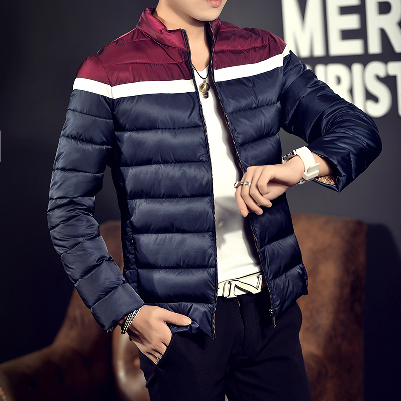2015冬装新款男士短款加厚棉服韩版潮青少年男装棉衣修身立领外套