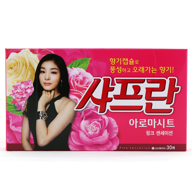 韩国进口柔顺剂 LG纸抽式衣物洗衣纸 柔顺加香纸防静电 玫瑰香