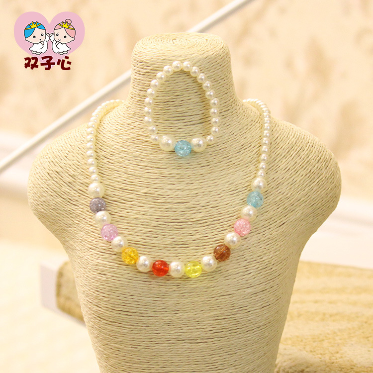 限时促销 儿童女项链套装韩国 公主宝宝手工diy串珠项饰 满包邮