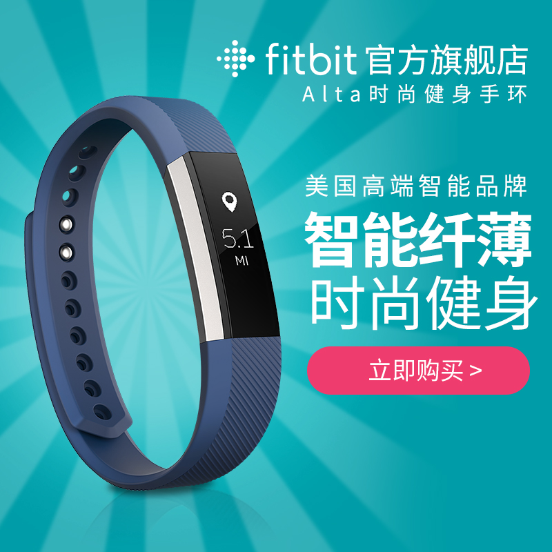 Fitbit Alta 智能手环 全能乐活运动健身手表 蓝牙计步器手环